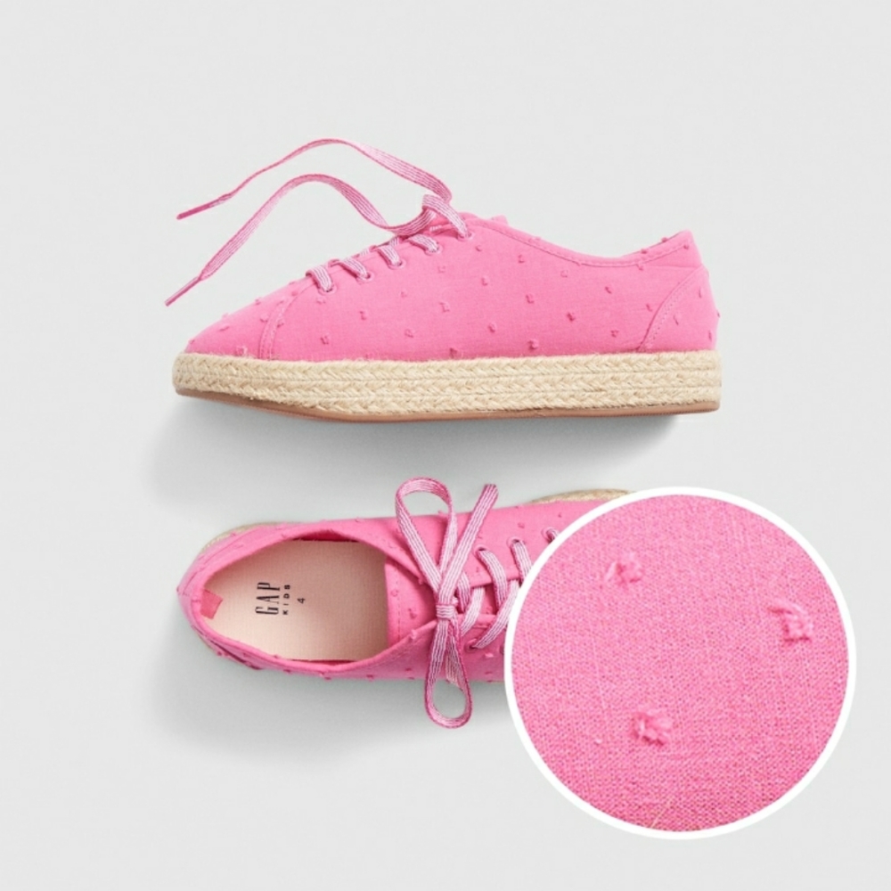 Kids Pink Espadrille Sneakers